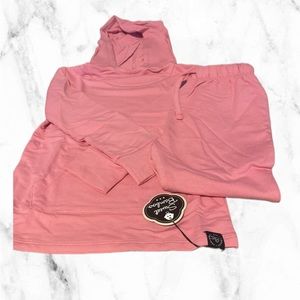 Sweet Bamboo French terry jogger set with hood size 4y
